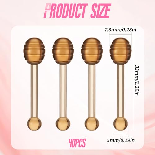 40 Pcs Lip Balm Applicators - Reusable Lip Brush Sticks