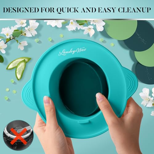 LANSLEYWAX Digital Waxing Kit for Women Men, Blue Green Wax Pot Warmer