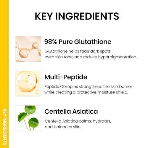 ONGREDIENTS Skin Barrier Glow Mist, Dual-Layer Facial Mist, 98% Pure Glutathione, Multi-Peptide, Centella, Ultra-Fine Spray, Cooling, Dry and Sensitive Skin, Korean Skin Care, 3.38 fl. oz. / 100ml