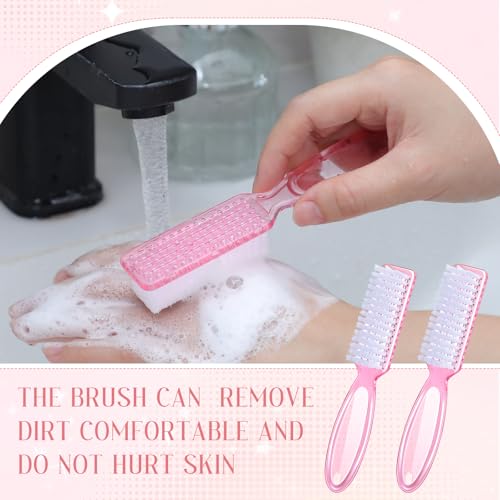 30 Pcs Nail Scrubber Brushes - Handle Grip Manicure Cleaning Tools