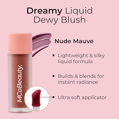 MCoBeauty Dream Liquid Blush in Nude Mauve - Dewy Flush
