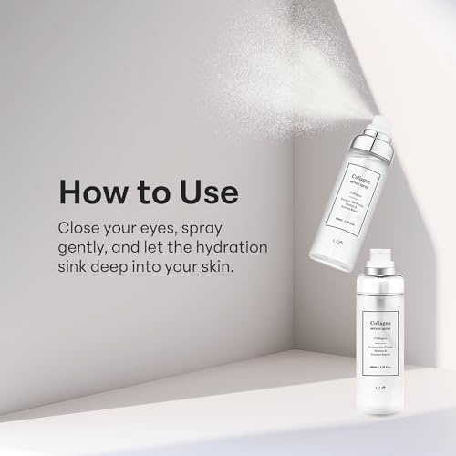 LIZK Collagen Serum Spray for Face 100ml (3.38 fl.oz) Glass Skin,easy to use, sparying at first step in skincare,body care, moisture mist, korea cosmetics