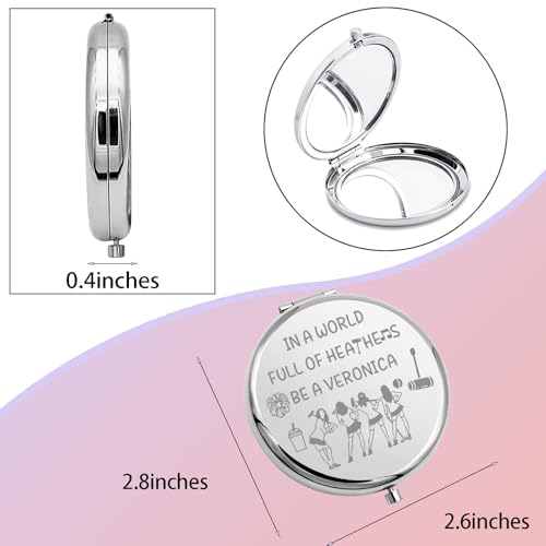 WSNANG Sisters Musical Inspired Gifts Musical Travel Makeup Mirror Musical Theater Fans Gift (Ver-nica Mirror-Steel)