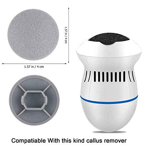 25 Pack Replacement Pads Refills for Pedi Vac Portable Electric Vacuum Callus Remover Foot File for Exfoliation Cracked Heels Dead Skin with a Clean Brush (20pcs Grind Head Pads +5pcs Sponge Ring)