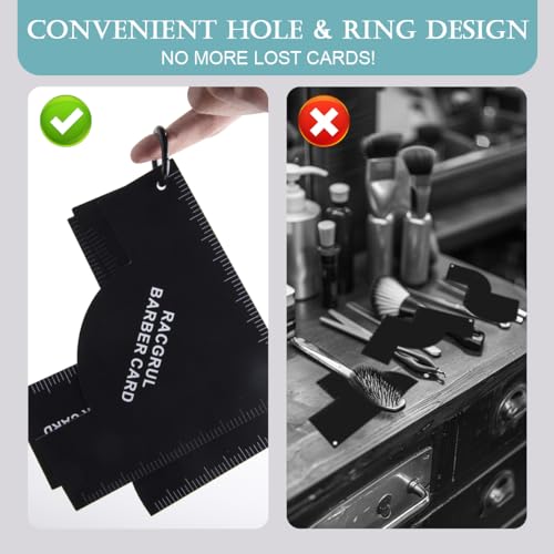 4-in-1 Barber Hairline Shaping Tool with Measurement Rulers