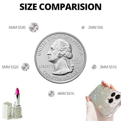 32000Pcs 3mm Rainbow Colorful Jelly Rhinestones Gems Bedazzling Bedazzed Kit, Multi Colored Gemstones Flatback Bedazzler Crafts Clothes Crafting Clothing, Stones Jewels SS10 Resin Rinestone b7000 Glue