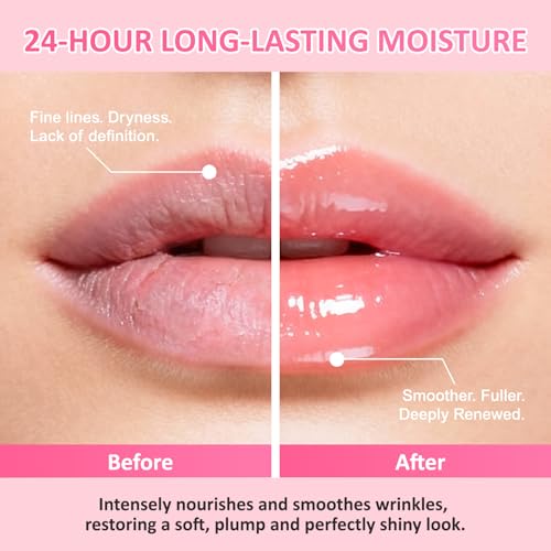 6 PCS Bee Lip Balm Lip Mask Honey Pot, Valentines Day Gifts, Moisturizing Lip Sleeping Mask for Dry Chapped Lips with Propolis, Honey Balm Lip Balm with Stick