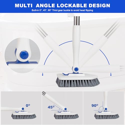 52-Inch Tile & Tub Scrubber Brush with 3 Rotating Heads