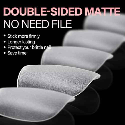 AILLSA Extra Short Coffin Nail Tips 15 Sizes Options Gel Nails Tips Full Cover Matte Prefiled Coffin Nails Tip Clear Soft Fake Nail Tip 240PCS with Storage Box