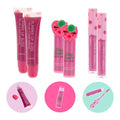 6pc Strawberry Lip Gloss & Balm Set for Kids