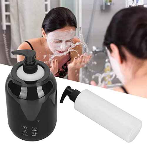 Massage Oil Warmer, Professional Electric Lotion Bottle Warmer with Two Oil Bottle Dispenser, LED Temperature Display, Essential Lube Gel Cream Heating Warmer for Home, Salon, SPA