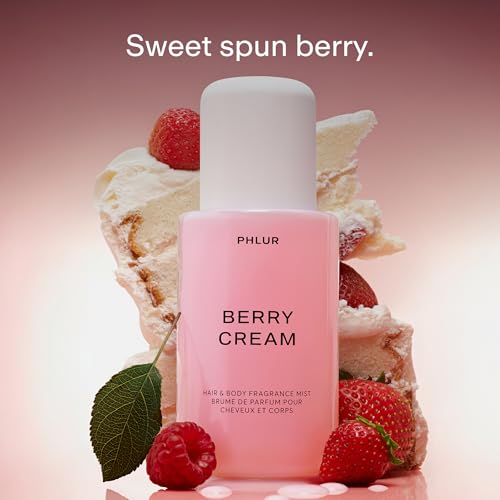 PHLUR Berry Cream Body Mist 8oz - Hair & Body Spray for Women
