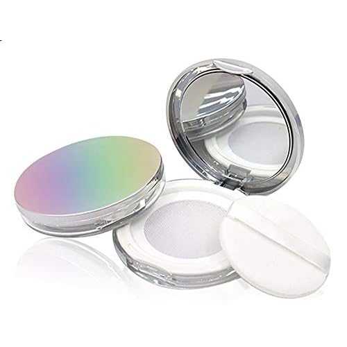 5g Empty Compact Powder Box Case - Refillable Loose Powder Puff Box with Container Holder, Sifter - Pack of 5