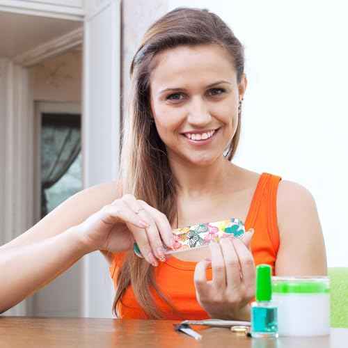 Sumind 100 Pack Nail Files Double Sided Emery Boards Manicure Tools (3.54 x 0.79 x 0.16inch)