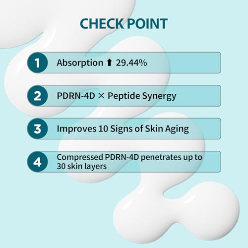 DERMAFIRM Peptology PDRN Boosting Ampoule, 80,000ppm PDRN Peptide Face Serum, Hydration, Moisture Plumping effect, Anti-Aging, Korean Skincare, 30ml / 1.01 fl. oz