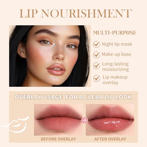 Moisturizing Lip Glowy Balm with Vanilla Scent - Hydrating Lip Mask & Treatment - Vegan Lip Care - EasyDays #1 Vanilla
