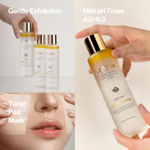 d¡¯Alba Italian White Truffle First Aromatic Toner, Vegan Skincare, Gentle Hydrating Toner with White Truffles, Weakly Acidic, Skin Texture Enhancement, Surfactant Free (5.24 fl oz.)