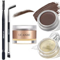 UCANBE Waterproof Eyebrow Gel & Pomade Kit with 2 Dual-Ended Brushes