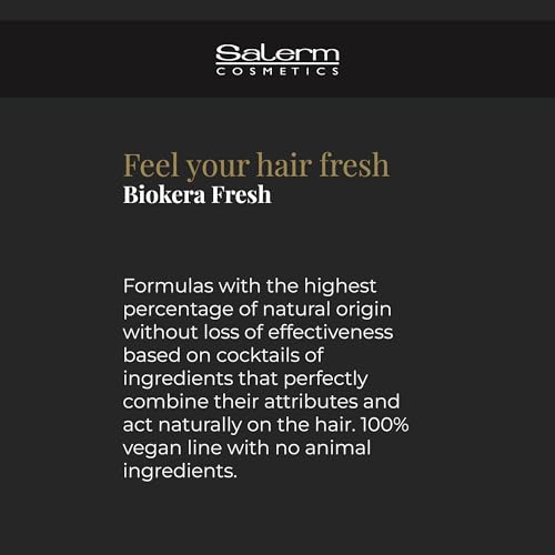 SALERM - Purple Mask - Biokera Fresh Violet Shot Mask - 200 ml - For Blonde, Gray, Highlighted, or Bleached Hair - Helps Neutralize Yellow Tones - Enhances Shine