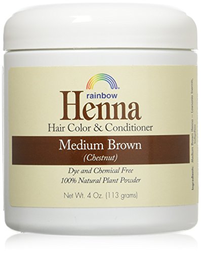Organic Henna Hair Dye Med Brown - 4 oz (Pack of 2)