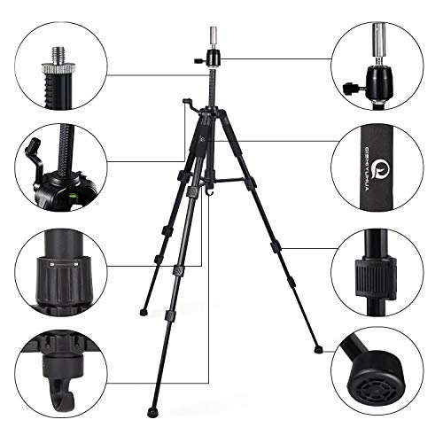 Wig Stand Tripod with Adjustable Mannequin Head - 18-55 Inch