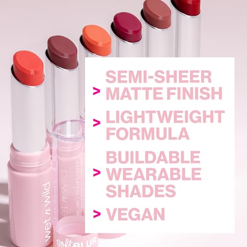 wet n wild Soft Blur Matte Lipstick - Little Red Rosette