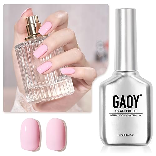 GAOY Pastel Gel Nail Polish 16ml Baby Pink Soak-Off UV LED Cure for Spring & Summer