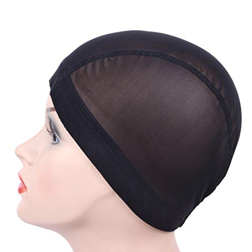 Wig Cap M - 2 Pcs Stretchable Mesh Hair Nets Black