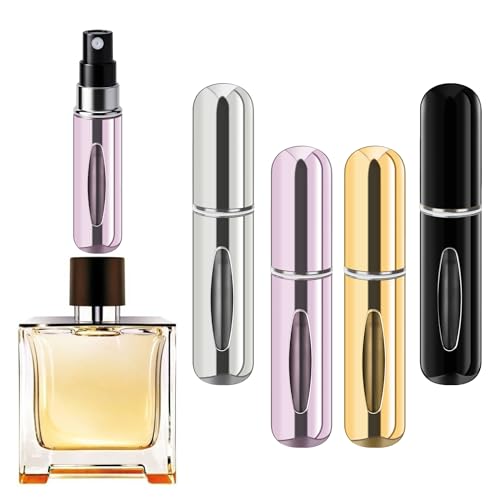5ml Refillable Perfume Atomizer - 4 Pack Travel Spray Bottles