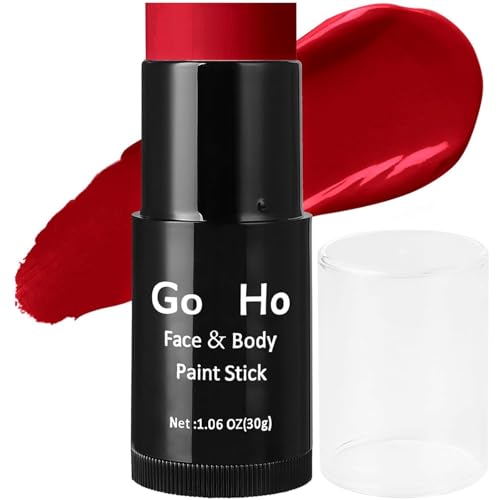 Go Ho Red Waterproof Face Paint Stick - Full Coverage Halloween Makeup