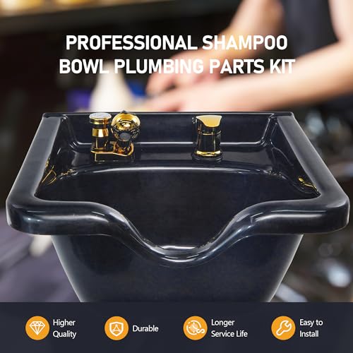 Salon Shampoo Bowl Faucet Kit with Spray Hose & Vacuum Breaker