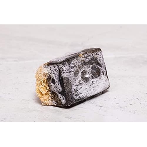 SABUN CO. Activated Charcoal - Natural Exfoliating Loofah Soap Bar - Handmade, Moisturizing Soap with Loofah Inside | Face & Body Scrub Bar [4.40 oz - 125 gr]