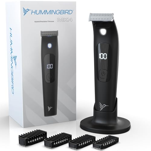 HUMMINGBIRD MK4 Electric Body Hair Trimmer for Men ? Body Groomer Kit for Privates, Waterproof Shaver for Hard to Reach Areas, USB-C Rechargeable, with One Additional QuickSwap Replacement Blade