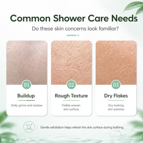 Exfoliating Bath Scrubber Glove - Soft Bristles for Daily Shower Care (2PCS)