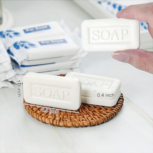 Mini Soap Bars Bulk Individually Wrapped Bulk Bar Soap 0.7oz Travel Soap Small Hotel Soaps Toiletries for Hotel Bathroom Camp RV (50)