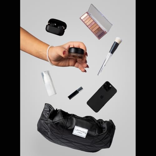 Lay-n-Go Cosmo Drawstring Makeup Bag Organizer – 20" Black