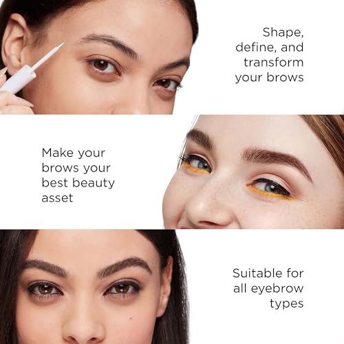Arches and Halos 2 in 1 Defining Eyebrow Pencil and Powder - Brow Powder with Spoolie Brush - Shape and Fill for Natural Look - Dark Brown - 0.017 oz