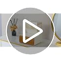 FOLLOWIN 3-Tier Makeup Organizer with Drawer - Amber Vanity Storage