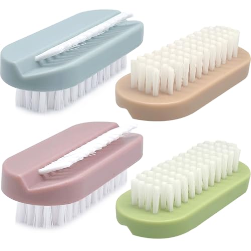 Two-Sided Nail Brush for Effective Cleaning - 4 Pack