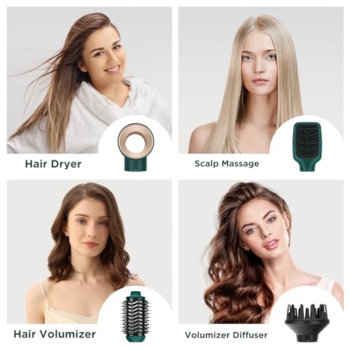 IG INGLAM 4-in-1 Hair Dryer Brush with Interchangeable Heads