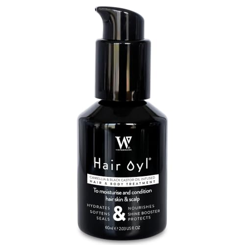 Watermans Hair Growth Oil for Dry & Frizzy Hair - Lightweight Nourishing Treatment, 60mL