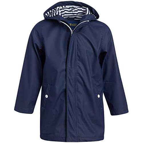 iXtreme Boys Rain Jacket - Lightweight Waterproof Hooded Rain Coat for Boys - Windbreaker Jacket for Outdoor Play & Travel