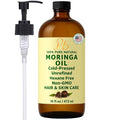 Moringa Oil ? 100% Pure, Cold-Pressed & Unrefined ? Moringa Seed Oil for Face, Skin, Hair & Body ? Hydrating, Anti-Aging Moisturizer ? 16 fl oz Amber Glass Bottle with Pump
