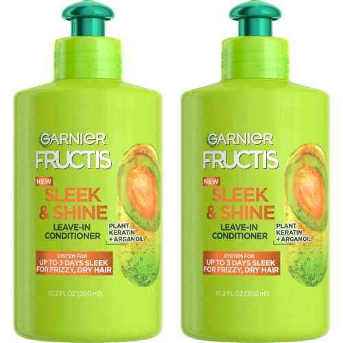 Garnier Fructis Sleek & Shine Leave-In Conditioner, 10.2 Fl Oz Pack of 2