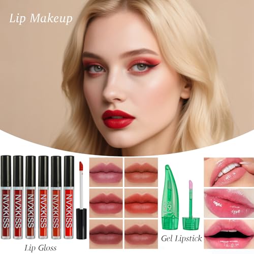 All-in-One Makeup Kit - 40 Colors Eyeshadow, Foundation & Brushes