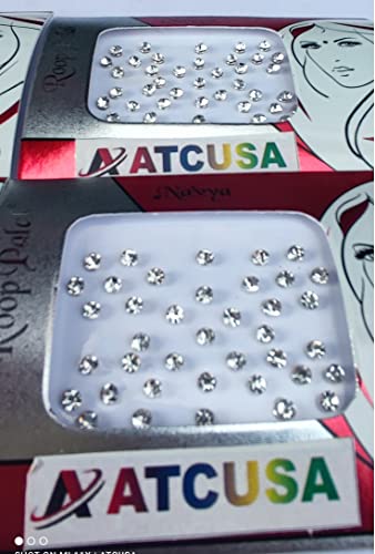 ATCUSA 140+ Crystal Bindi Dots 3mm - Self-Adhesive Face Jewels