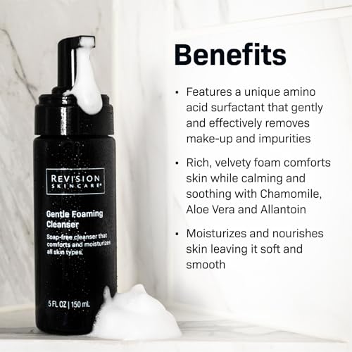 Revision Skincare Gentle Foaming Cleanser, Soap Free Facial Cleanser and Makeup Remover, Soothing and Moisturizing, 5 fl oz