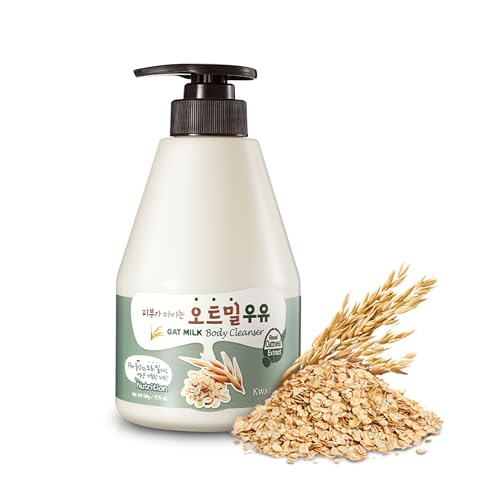 WELCOS Kwailnara Oat Milk Body Lotion & Body Wash Set ? Moisturizing & Revitalizing Korean Skincare Bundle with Oat Extract, 560g / 19.75oz Each