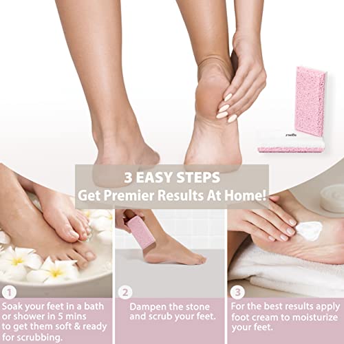 ZMOI 2-in-1 Siliglass Pumice Stone Callus Remover for Feet & Body