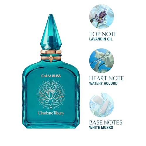 Charlotte Tilbury Calm Bliss Eau De Parfum 3.38 Fl Oz - Pheromone Floral Scent with Neroli & Lavender